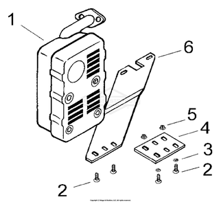Part Location Diagram of 102983GS Briggs and Stratton Bracket exhaust mounting